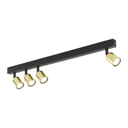 Deckenspot TOP 4xGU10/10W/230V schwarz/gold