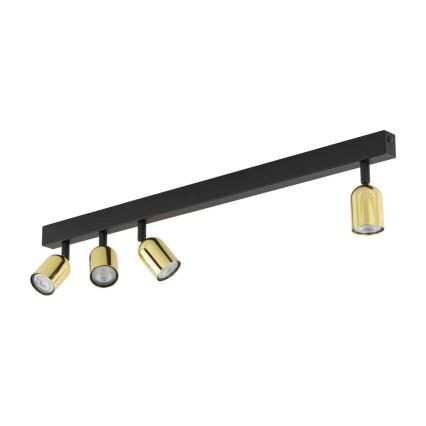 Deckenspot TOP 4xGU10/10W/230V schwarz/gold