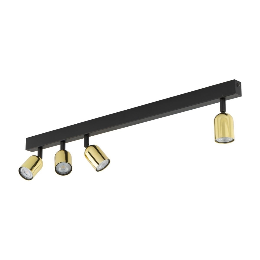 Deckenspot TOP 4xGU10/10W/230V schwarz/gold