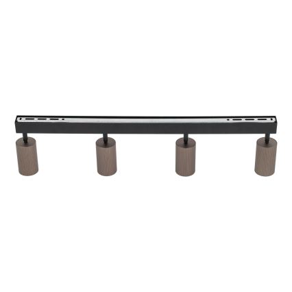 Deckenspot TUNE 4x GU10/10W/230V schwarz/braun