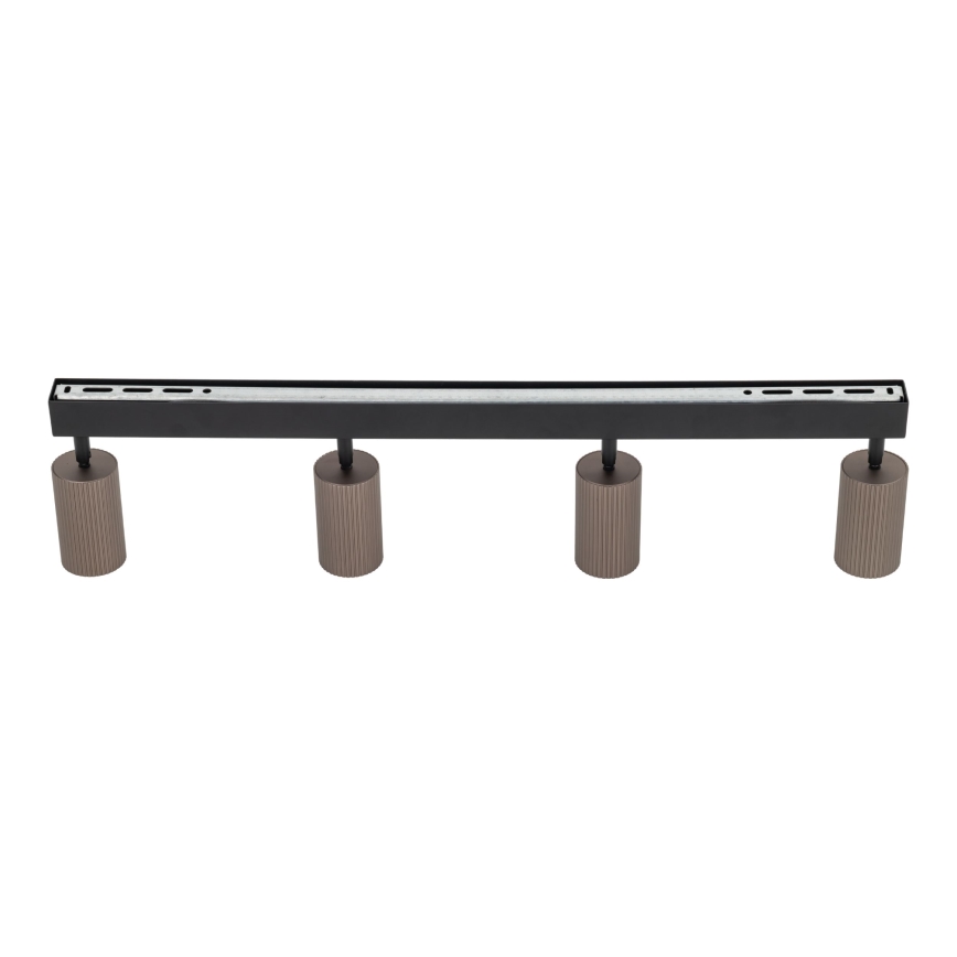 Deckenspot TUNE 4x GU10/10W/230V schwarz/braun