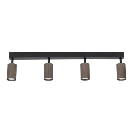 Deckenspot TUNE 4x GU10/10W/230V schwarz/braun