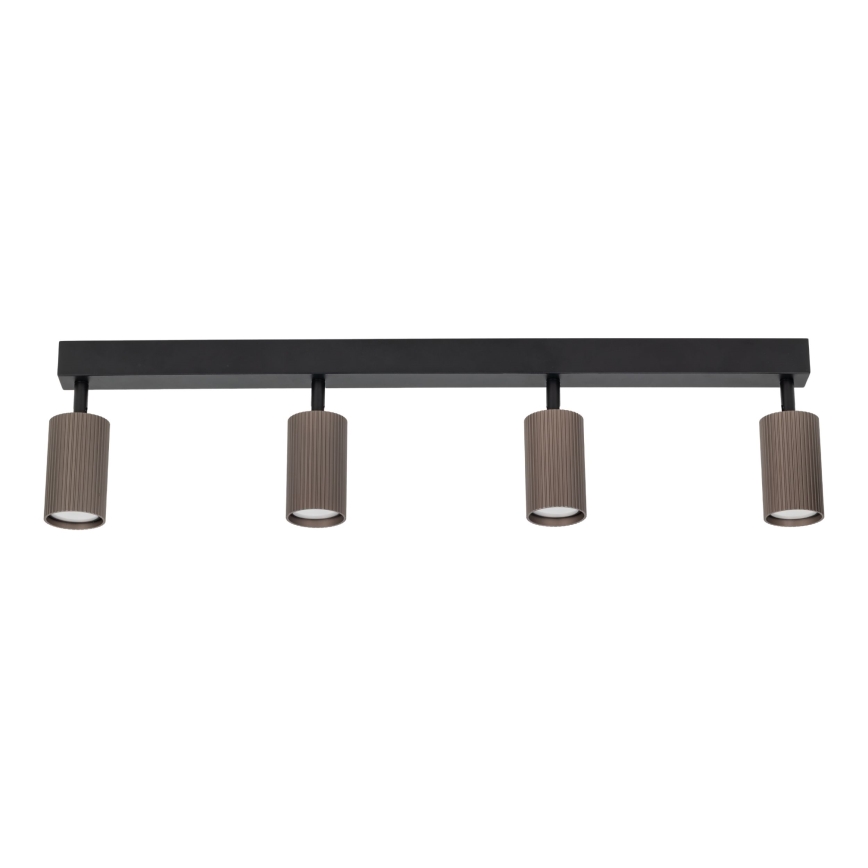 Deckenspot TUNE 4x GU10/10W/230V schwarz/braun