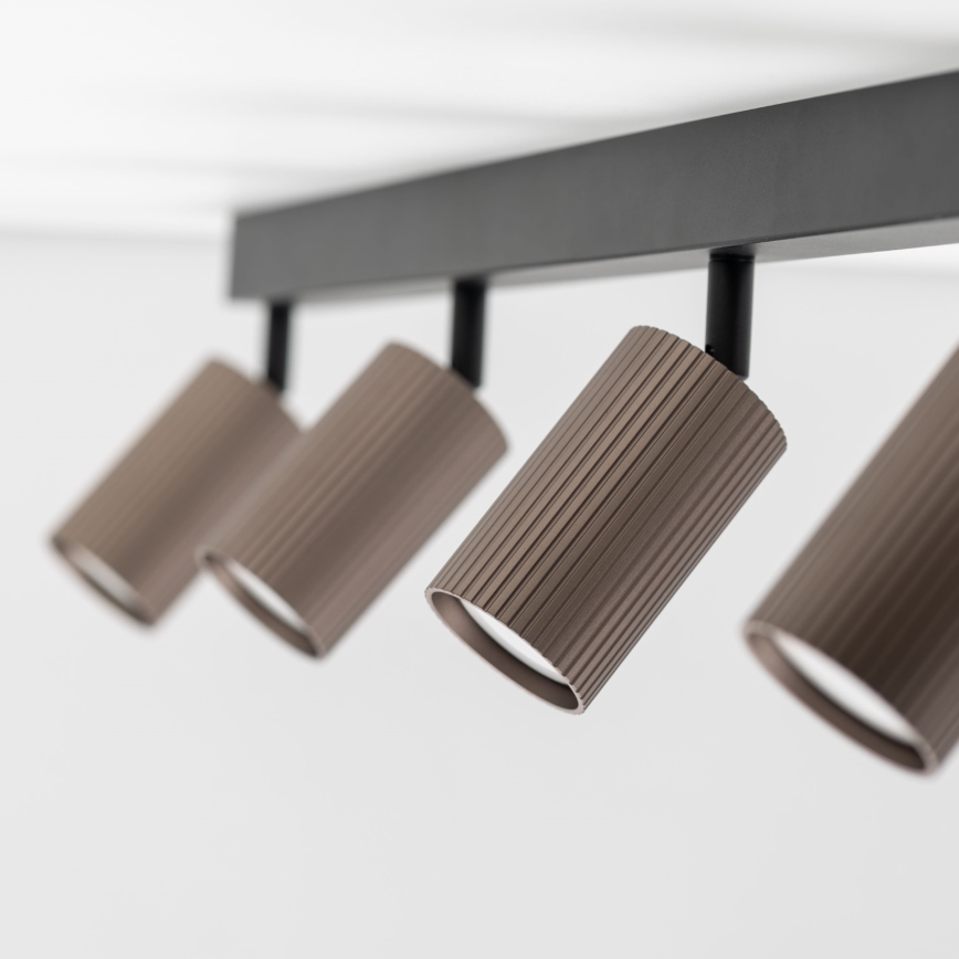 Deckenspot TUNE 4x GU10/10W/230V schwarz/braun