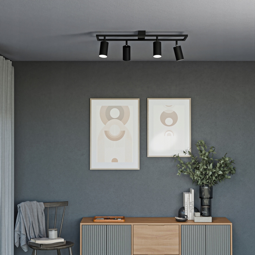 Deckenstrahler 4xGU10/30W/230V schwarz