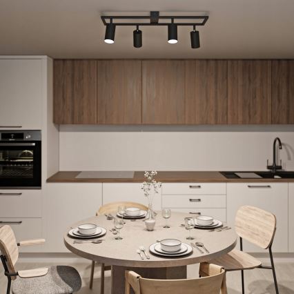 Deckenstrahler 4xGU10/30W/230V schwarz