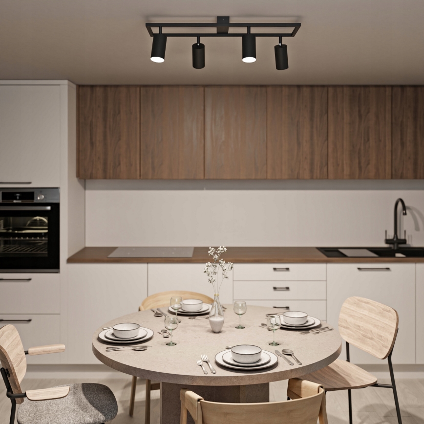 Deckenstrahler 4xGU10/30W/230V schwarz