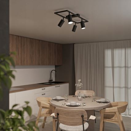 Deckenstrahler 4xGU10/30W/230V schwarz