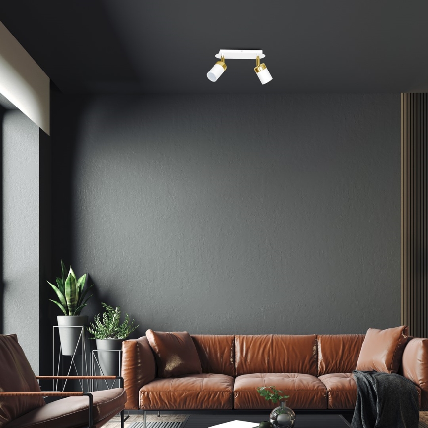 Deckenstrahler JOKER 2xGU10/25W/230V weiß/gold