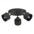 Deckenstrahler PARKLA 3xE27/15W/230V schwarz/gold