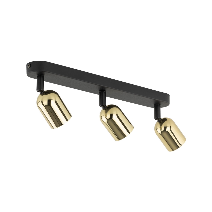 Deckenstrahler TOP 3xGU10/10W/230V schwarz/gold