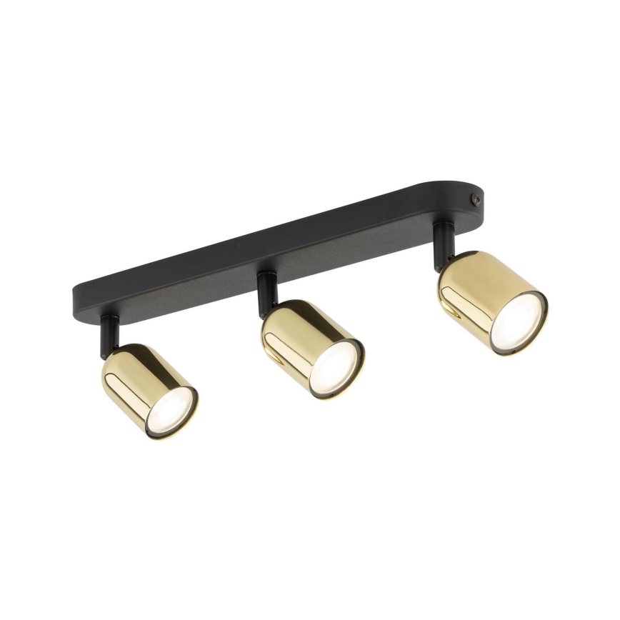 Deckenstrahler TOP 3xGU10/10W/230V schwarz/gold