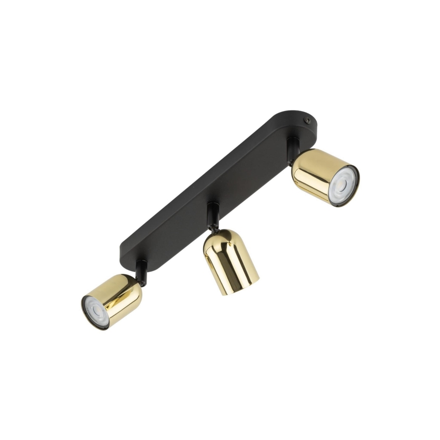 Deckenstrahler TOP 3xGU10/10W/230V schwarz/gold