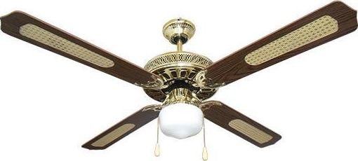 Deckenventilator 1xE27/70W/230V d 132 cm braun/golden
