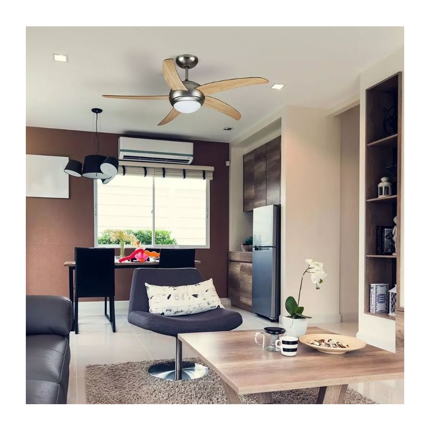 Deckenventilator 2xE27/20W/230V d 132 cm + Fernbedienung