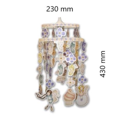 Decofun 70-114 - Kinder-Lampenschirm für Kinder-Kronleuchter HEIRLOOM E27 430x230 mm