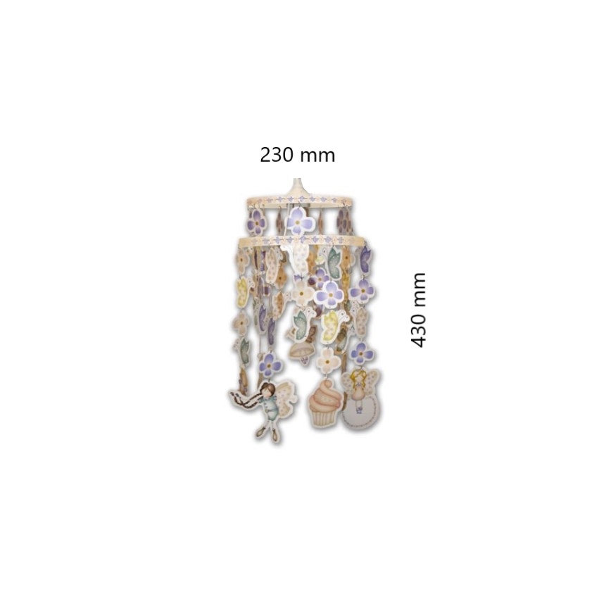 Decofun 70-114 - Kinder-Lampenschirm für Kinder-Kronleuchter HEIRLOOM E27 430x230 mm