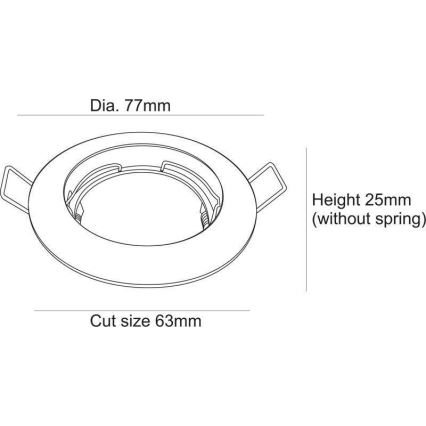 Deko-Light 120017 - Einbauleuchte RUND 1xGU5,3-MR16/35W/12V weiß