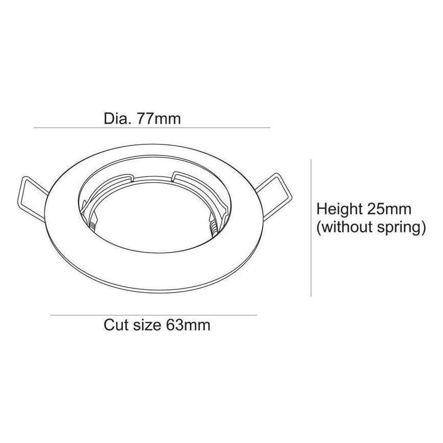 Deko-Light 120017 - Einbauleuchte RUND 1xGU5,3-MR16/35W/12V weiß