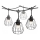 Dekorative Außen-Lichterkette CRETE, 10×E27-Fassungen, 230 V, 15 m, IP44