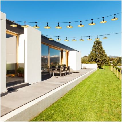 Dekorative Außen-Lichterkette CRETE 20xE27/230V 25m IP44