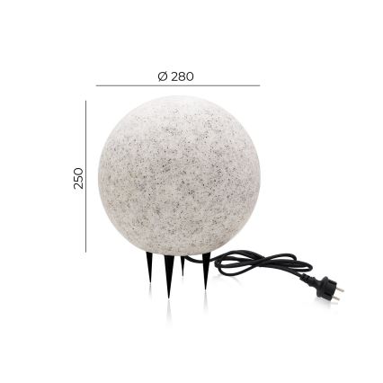 Dekorative Außenleuchte GARDEN BALL 1xE27/40W/230V IP65 d. 28 cm