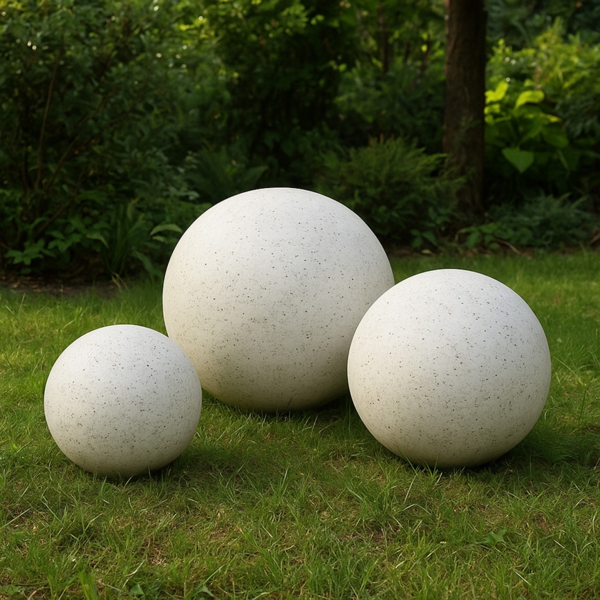 Dekorative Außenleuchte LUMISTONE 1xE27/15W/230V IP65 Ø 28 cm