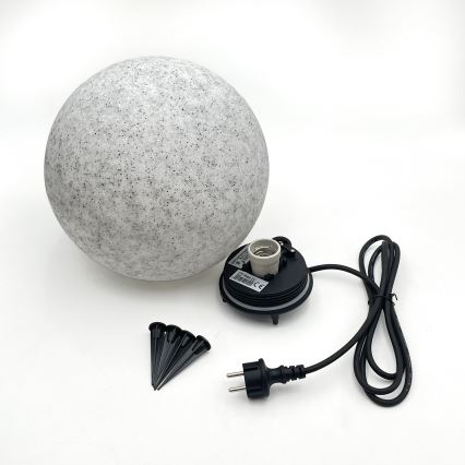 Dekorative Außenleuchte LUMISTONE 1xE27/15W/230V IP65 Ø 28 cm