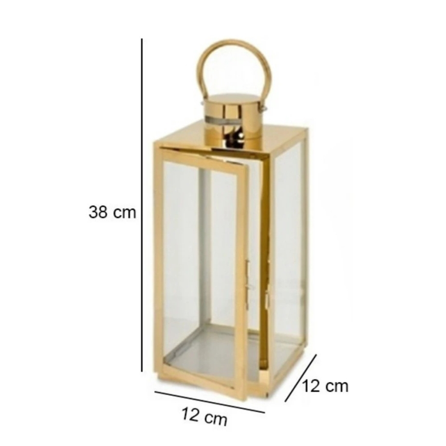 Dekorative Laterne 38 cm, gold
