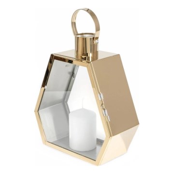 Dekorative Laterne, 43 cm, goldfarben