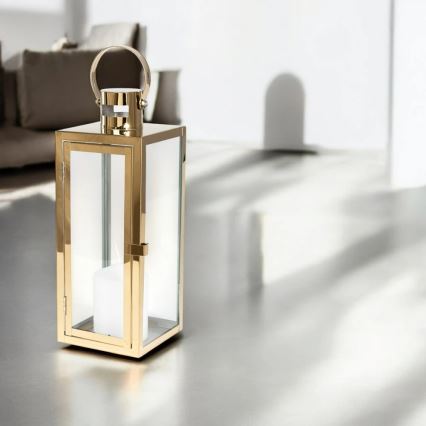 Dekorative Laterne 63 cm, goldfarben