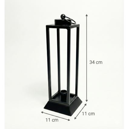 Dekorative Laterne HALL 34 cm schwarz