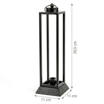 Dekorative Laterne HALL 39,5 cm schwarz