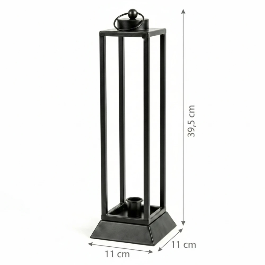 Dekorative Laterne HALL 39,5 cm schwarz