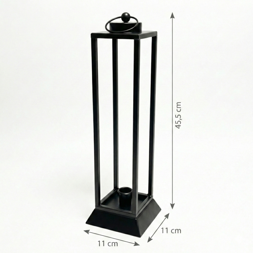 Dekorative Laterne HALL, 45,5 cm, schwarz