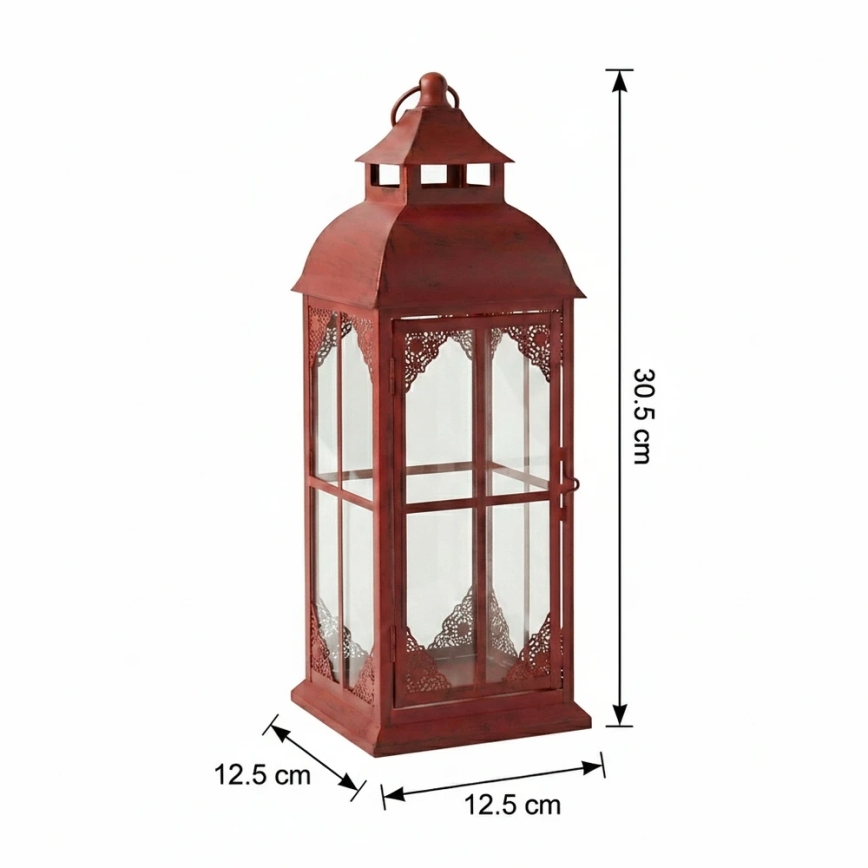 Dekorative Laterne REDY, 30,5 cm, rot
