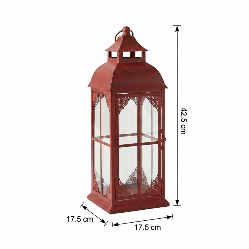 Dekorative Laterne REDY 42 cm rot