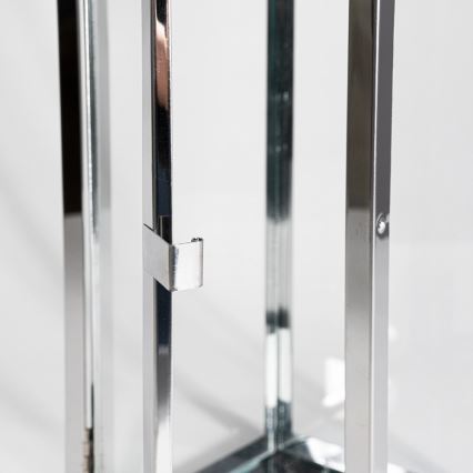 Dekorative Laterne TOWER, 29 cm, glänzender Chrom