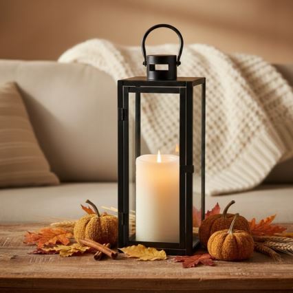 Dekorative Laterne TOWER, 29 cm, schwarz