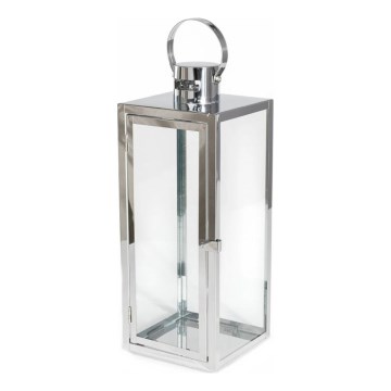 Dekorative Laterne TOWER, 49 cm, glänzender Chrom