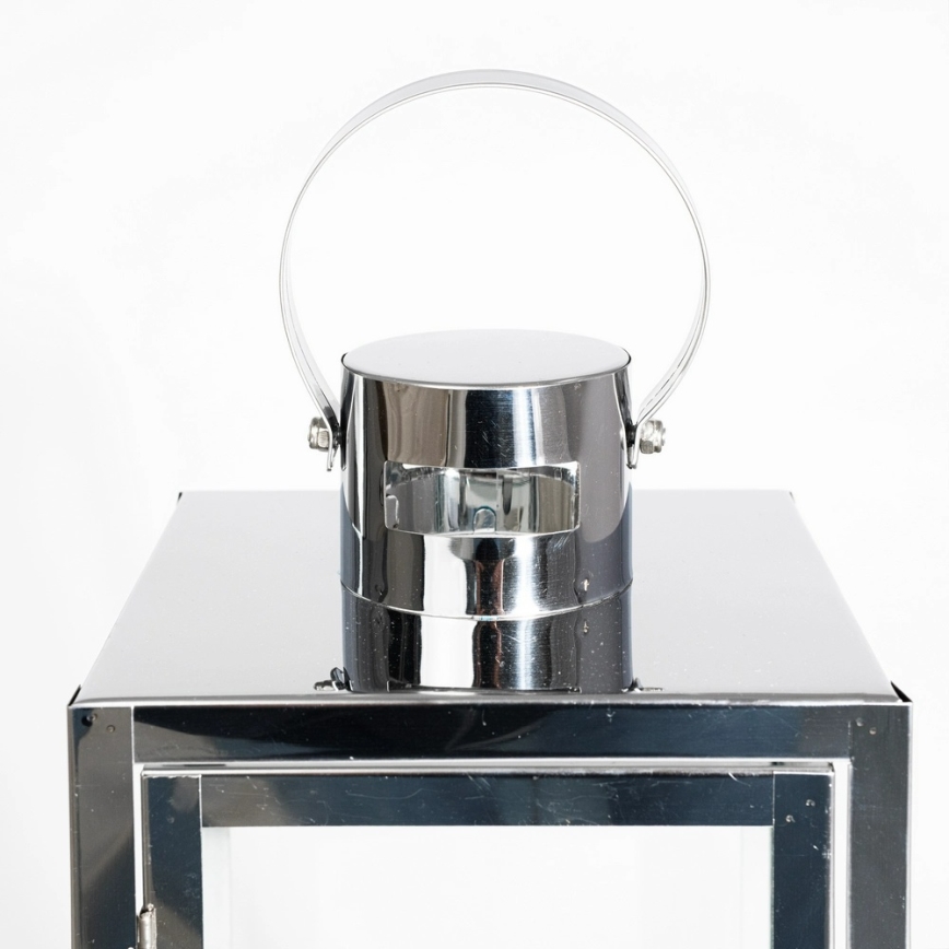 Dekorative Laterne TOWER, 49 cm, glänzender Chrom