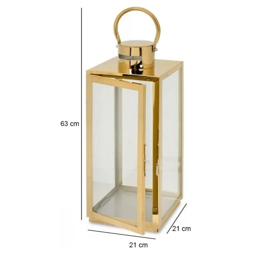 Dekorative Laterne TOWER, 63 cm, gold