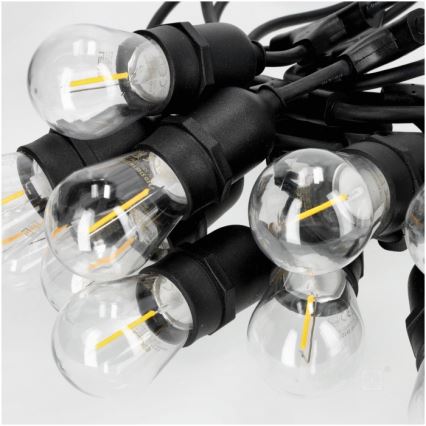 Dekorative LED-Outdoor-Kette BAJA ST64 20xE27/1W/230V 20,9m IP44 warmweiβ