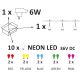 Dekorative LED-Outdoor-Lichterkette PARTY NEON 7,6 m 10xE27/0,6W/36V IP44