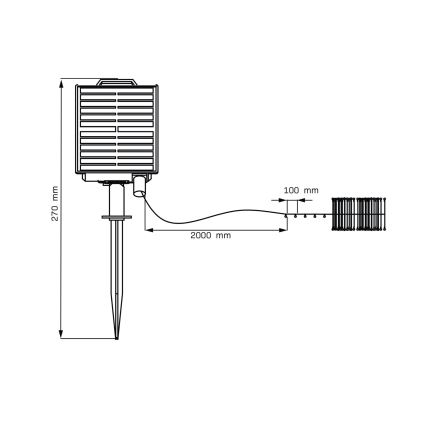 Dekorative LED-Solar-Lichterkette LED/3,7V 1800 mAh 10 m IP44 + Fernbedienung