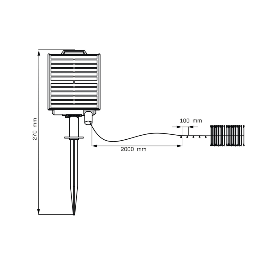 Dekorative LED-Solar-Lichterkette LED/3,7V 1800 mAh 10 m IP44 + Fernbedienung