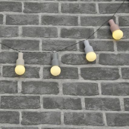 Dekorative LED-Solarlichterkette PASTEL 10xLED/1,2V 3,8 m IP44