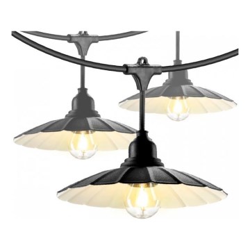 Dekorative Lichterkette für den Außenbereich CRETE 10xE27/230V 15m IP44