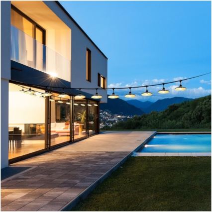 Dekorative Lichterkette für den Außenbereich CRETE 20xE27/230V 25m IP44