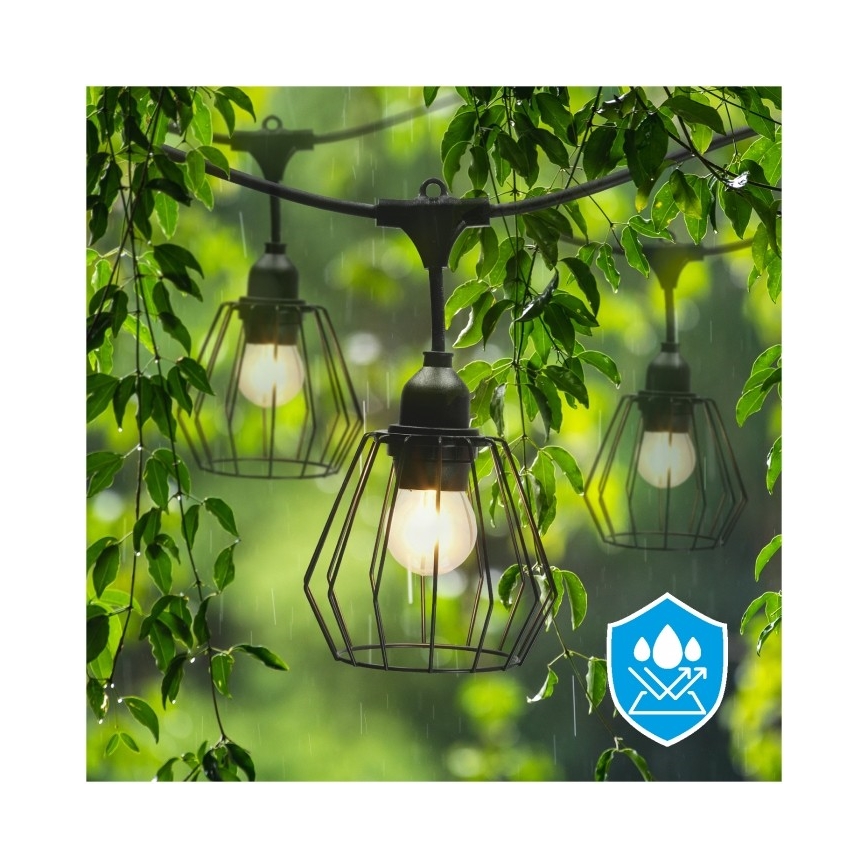 Dekorative Lichterkette für den Außenbereich CRETE 20xE27/230V 25m IP44